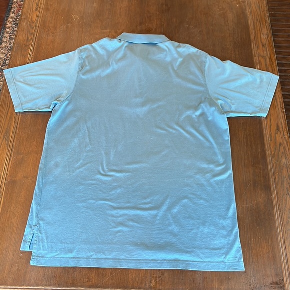 Peter Millar XL Polo Embroidered Golfer W/Umbrella Logo,Short Sleeves,Light Blue - Picture 4 of 7